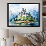 Middle Ages Castle mountains - Architecture Canvas Wall Art