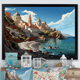 Italian coastal village  II - Landscapes Canvas Wall Art