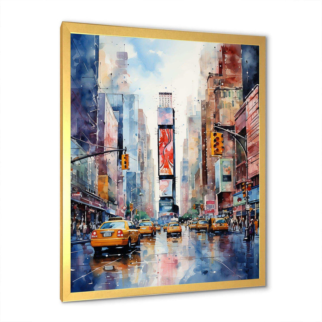 Times Square New York Cityscape IV - Cityscapes Canvas Wall Art