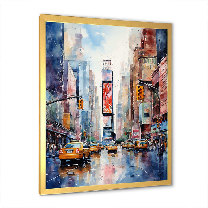 Times Square New York Cityscape IV - Cityscapes Canvas Wall Art
