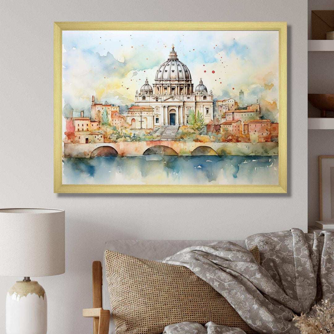Vatican city historic serenity III - Cityscapes Canvas Wall Art