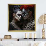 Mexican Day of the dead portrait I - Fashion Canvas Wall Art