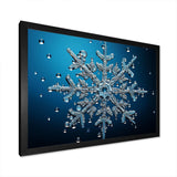 Blue snowflake holiday II - Landscapes Canvas Wall Art