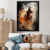 Sunset Wild West indian horse - People Canvas Wall Art