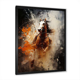 Sunset Wild West indian horse - People Canvas Wall Art