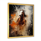 Sunset Wild West indian horse - People Canvas Wall Art