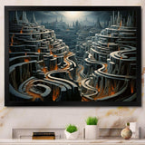 Maze Surreal Landscape I - Landscapes Canvas Wall Art