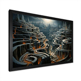 Maze Surreal Landscape I - Landscapes Canvas Wall Art