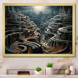 Maze Surreal Landscape I - Landscapes Canvas Wall Art