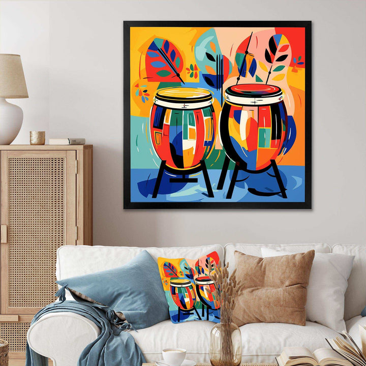 Mexican Drums music instruments IV - Food &amp; Beverage Canvas Wall Art