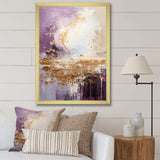 Purple and gold mountain landscape III - Landscapes Canvas Wall Art