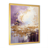 Purple and gold mountain landscape III - Landscapes Canvas Wall Art