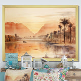 Ancient Egyptian river landscape - Landscapes Canvas Wall Art