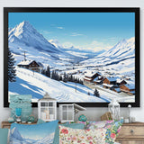 Alpine mountains Solitude Winter Glow II - Landscapes Canvas Wall Art