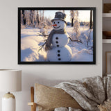 Frosty snowman christmas dreams II - Landscapes Canvas Wall Art