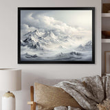 Snowy mountain Peaks serenity III - Landscapes Canvas Wall Art