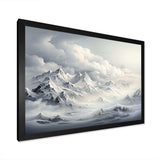 Snowy mountain Peaks serenity III - Landscapes Canvas Wall Art