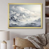 Snowy mountain Peaks serenity III - Landscapes Canvas Wall Art