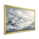 Snowy mountain Peaks serenity III - Landscapes Canvas Wall Art