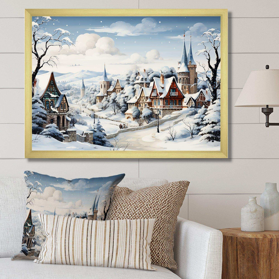 Frost Holiday Christmas Village II - Landscapes Canvas Wall Art