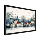 Christmas village in Winter I - Landscapes Canvas Wall Art