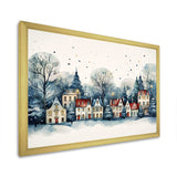 Christmas village in Winter I - Landscapes Canvas Wall Art