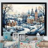 Winter Russian city landscape III - Landscapes Canvas Wall Art