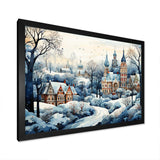 Winter Russian city landscape III - Landscapes Canvas Wall Art