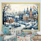 Winter Russian city landscape III - Landscapes Canvas Wall Art