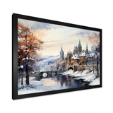 Wonderful village winter at Christmas I - Landscapes Canvas Wall Art