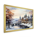 Wonderful village winter at Christmas I - Landscapes Canvas Wall Art