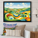 Modern bold farm horizon I - Landscapes Canvas Wall Art