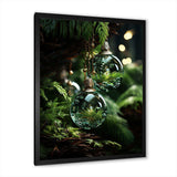 Green Christmas decoations pine tree I - Floral Canvas Wall Art