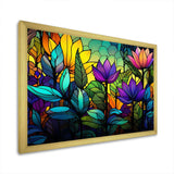 Colorful Jungle tropical plams mosaic - Landscapes Canvas Wall Art