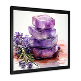 Purple Lavender batjhroom soap III - Floral Canvas Wall Art