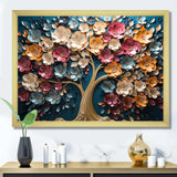 Colorful Golden Orchid Tree Garden Of Branches V - Landscapes Canvas Wall Art