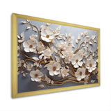 White Orchid Tree Garden Of Branches 7 - Floral Canvas Wall Art