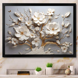 White Orchid Tree Garden Of Branches 10 - Floral Canvas Wall Art