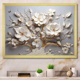 White Orchid Tree Garden Of Branches 10 - Floral Canvas Wall Art