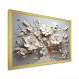 White Orchid Tree Garden Of Branches 10 - Floral Canvas Wall Art