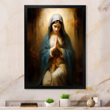 Mother mary christian portrait III - Spiritual Canvas Wall Art