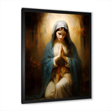 Mother mary christian portrait III - Spiritual Canvas Wall Art