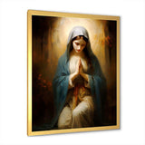 Mother mary christian portrait III - Spiritual Canvas Wall Art