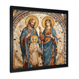 Iconic Depiction of Jesus and the Holy Family I - Spiritual Canvas Wall Art