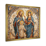 Iconic Depiction of Jesus and the Holy Family I - Spiritual Canvas Wall Art