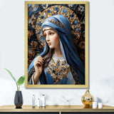 Radiant Religious Devotion of Mary I - Spiritual Canvas Wall Art