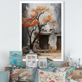 Orange and grey Midnight bicycle - Bicycle Canvas Wall Art
