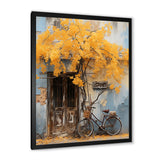 Yellow and blue springtime florals bicycle - Bicycle Canvas Wall Art