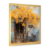 Yellow and blue springtime florals bicycle - Bicycle Canvas Wall Art