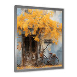 Yellow and blue springtime florals bicycle - Bicycle Canvas Wall Art